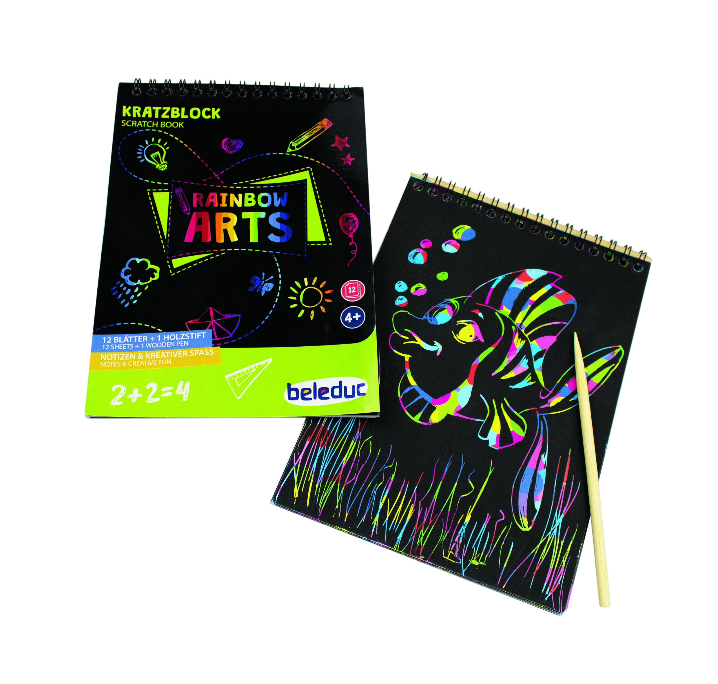 Kratzbilder Rainbow Arts - Kratzblock