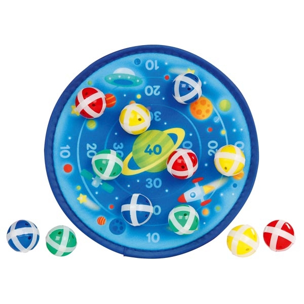 Klett-Dartscheibe Weltall, 12 Klettbälle