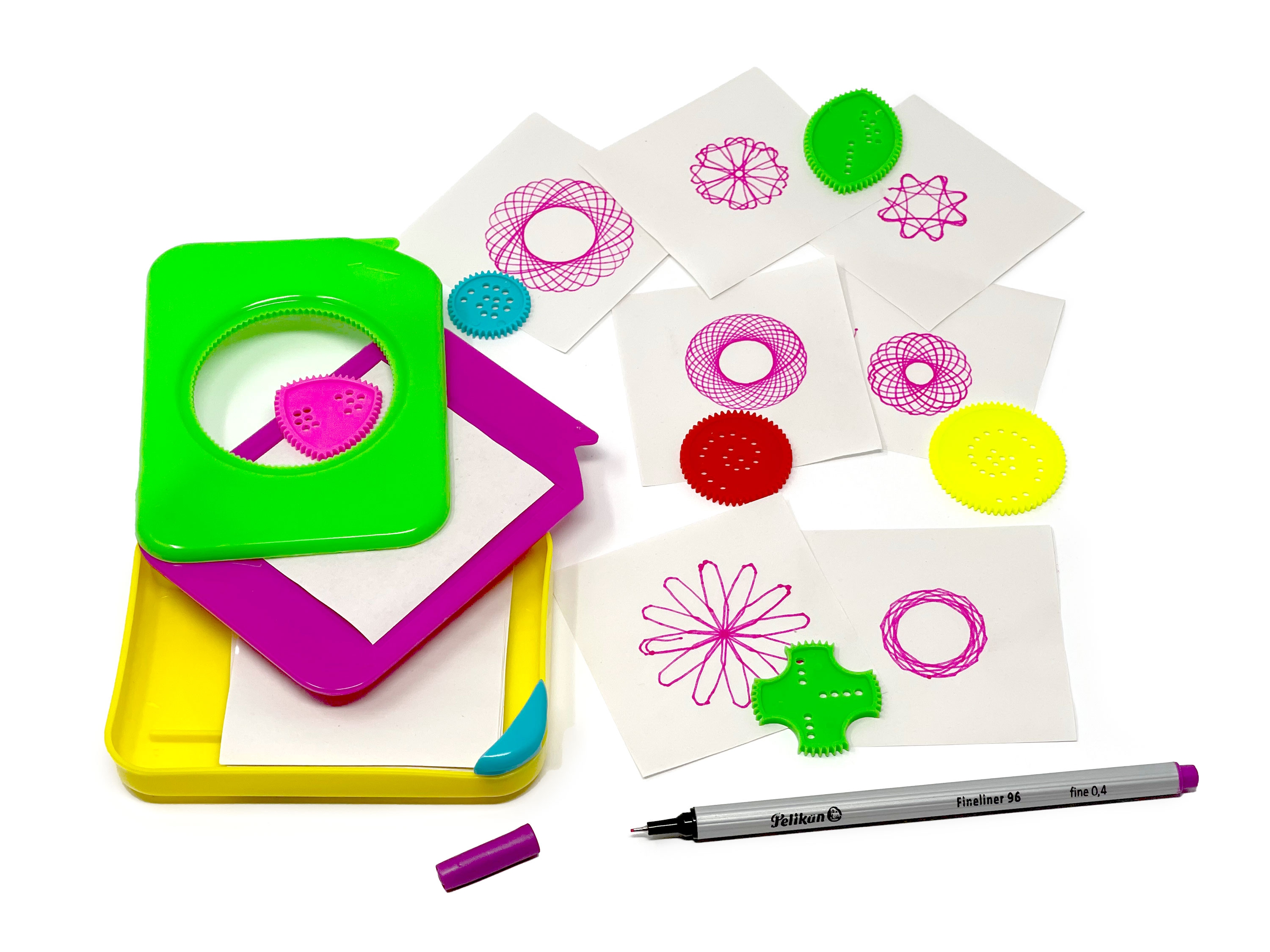 Mehrteiliges Zeichenset, Spirograph