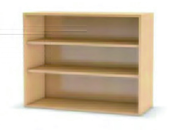 Aufsatzschrank offen, 2 Böden