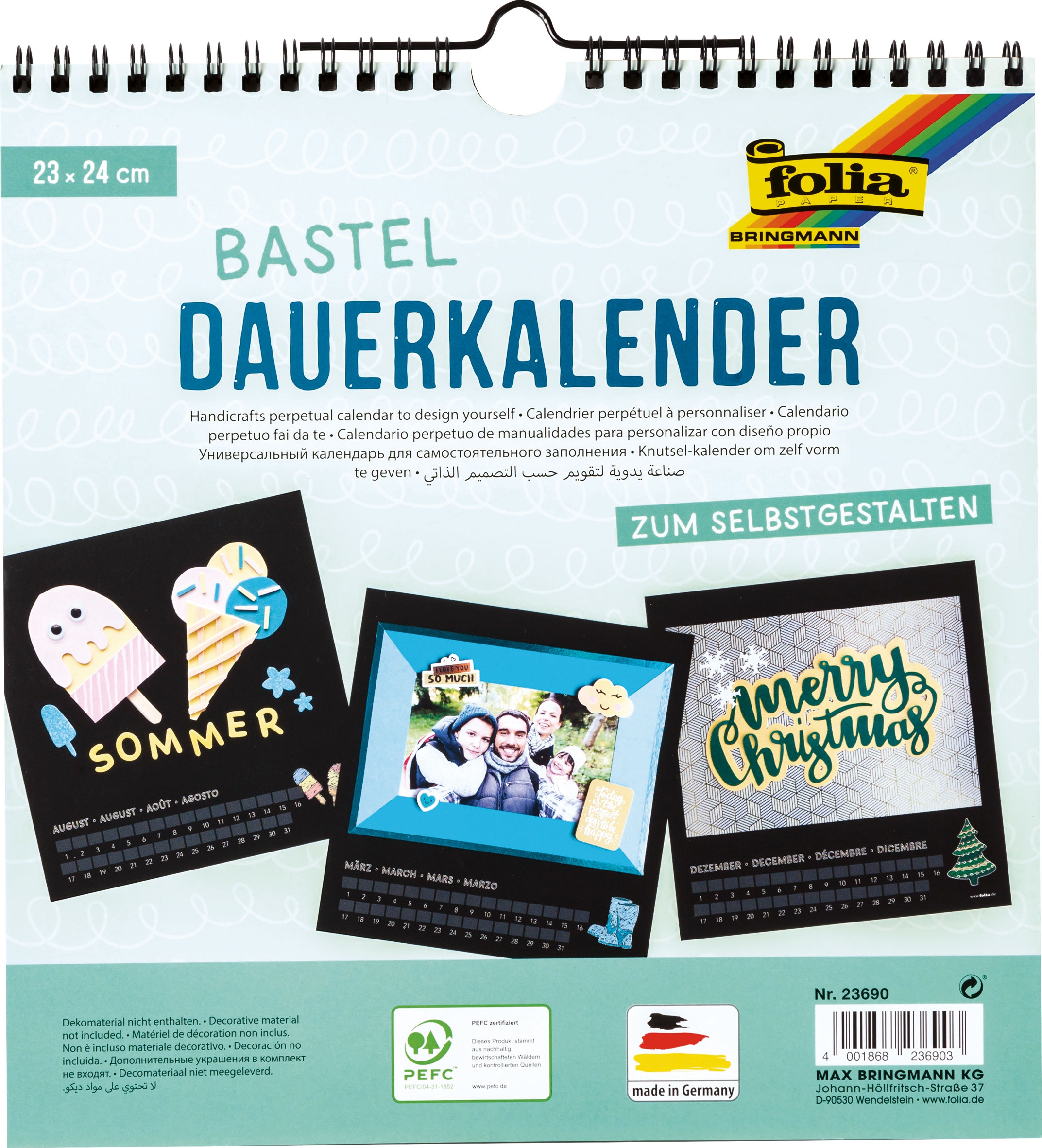 Bastel-Dauerkalender 23 x 24 cm