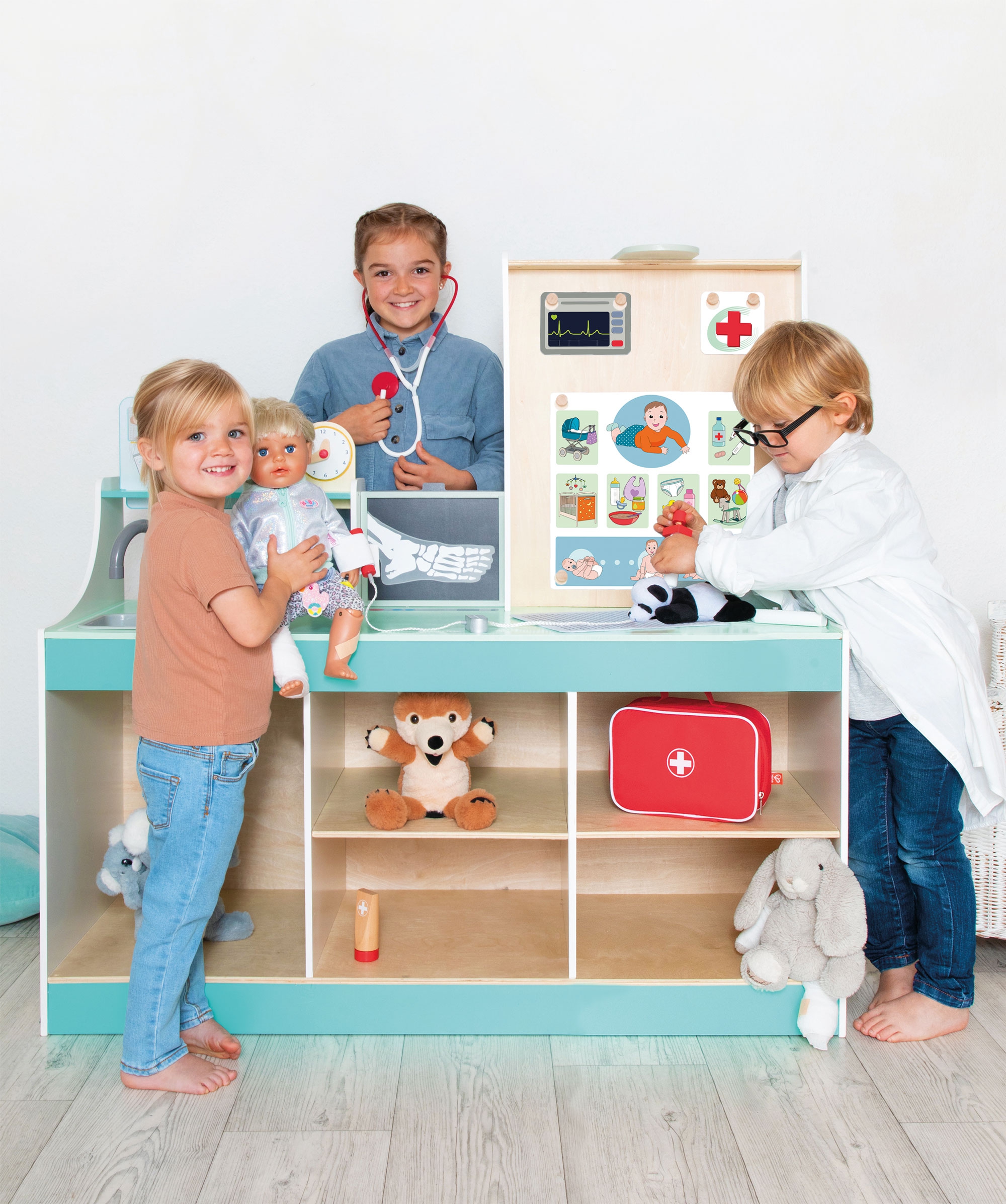 Doktor-Station, 3 in 1 mit Aktionskarten