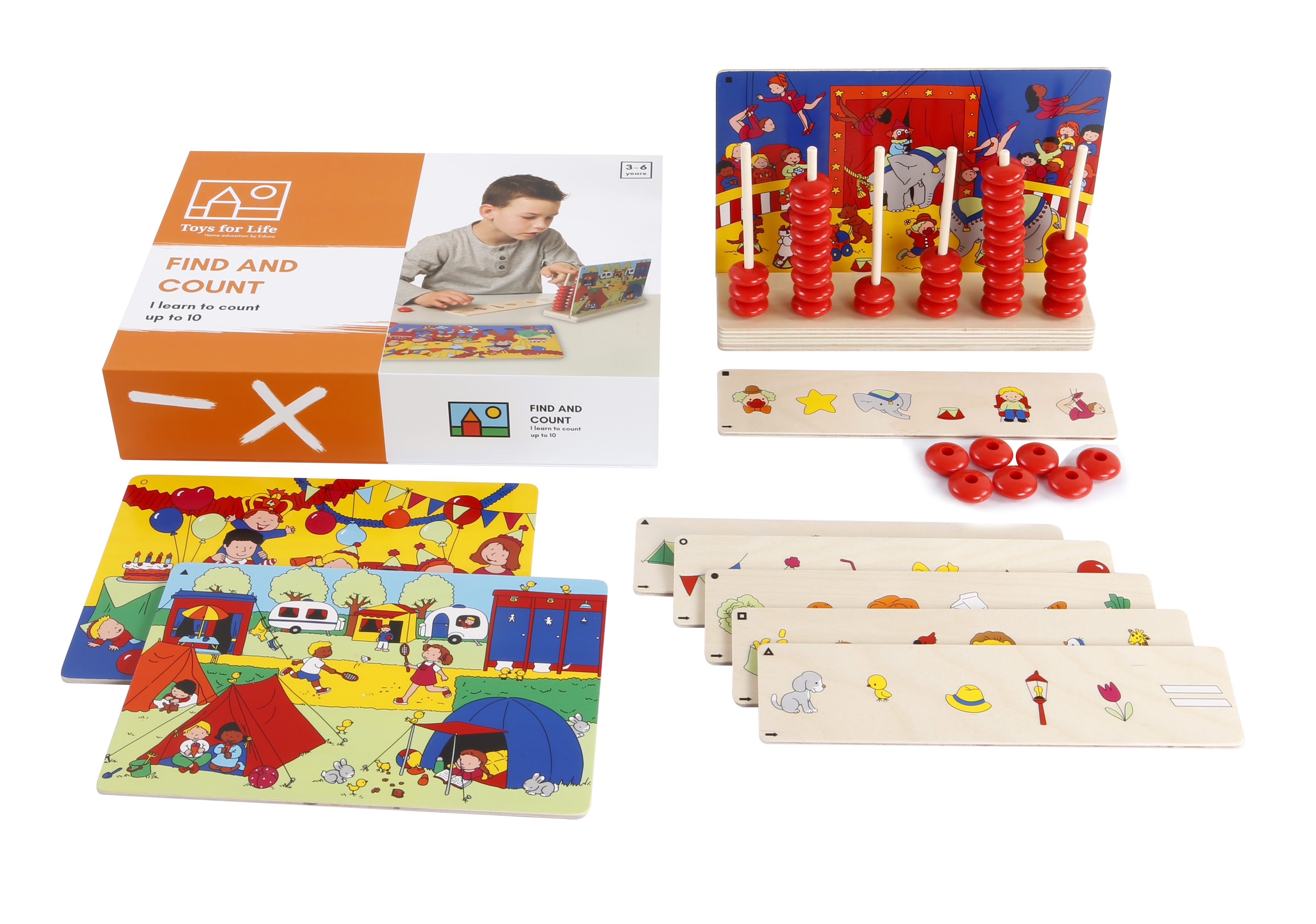 Lernspiel "Find and count" - Finden und Zählen