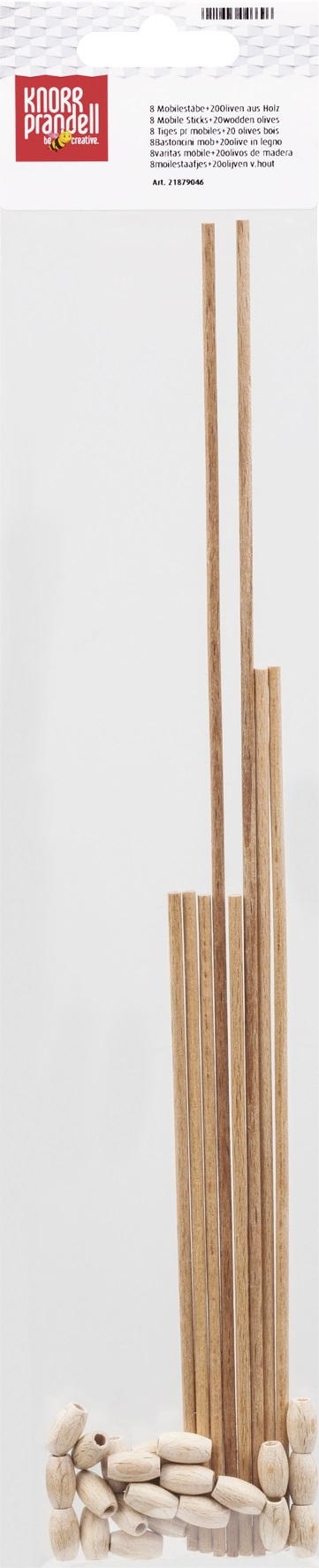 Mobilestäbchen, Holz, 8 Stäbchen