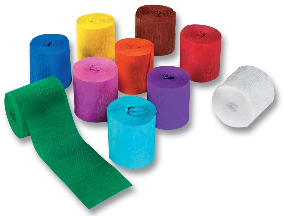 Deko-Kreppbänder, 10 Rollen