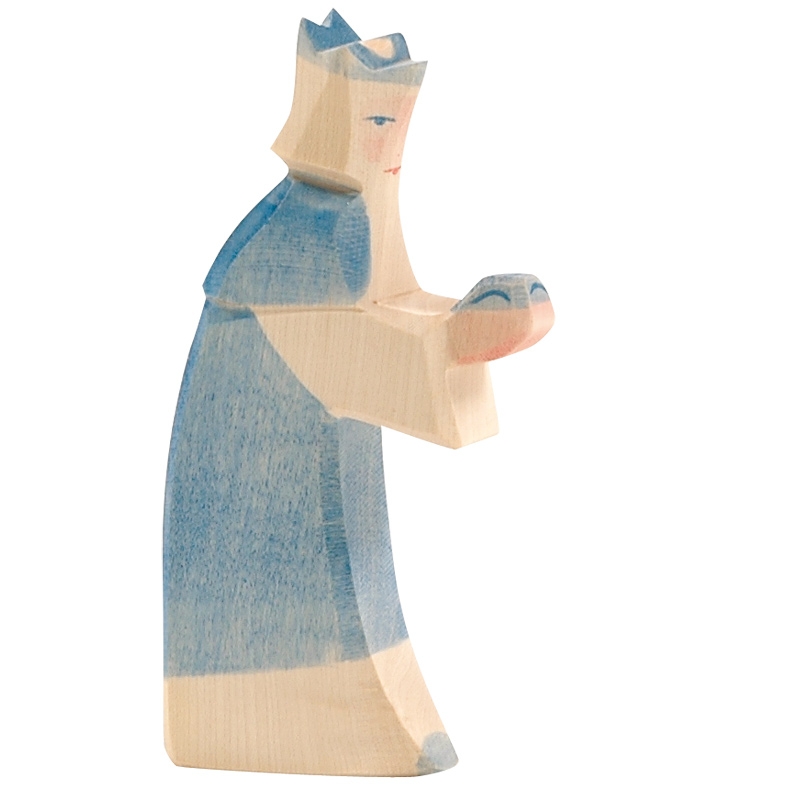 Ostheimer Krippenfigur König blau