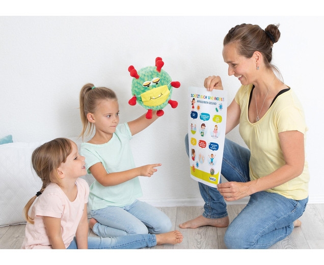 Handpuppe "Breezy"  Virus- und Hygiene-Puppe
