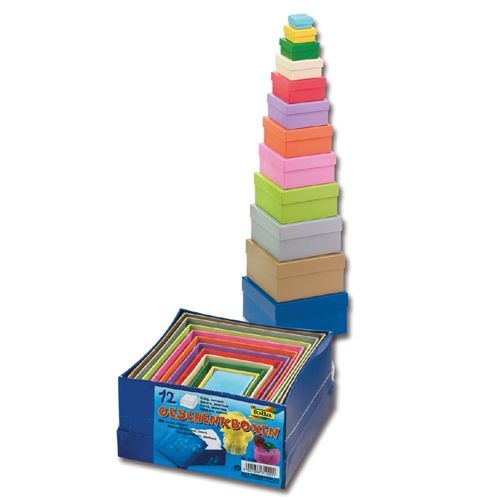 Geschenkboxen eckig, 12 Stück