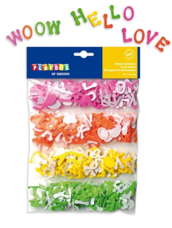 Moosgummi, Buchstaben