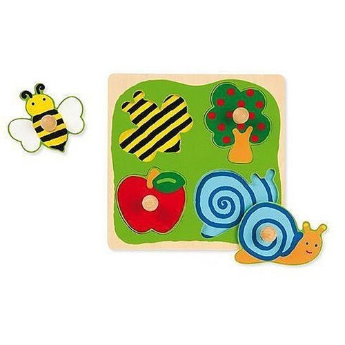 Goula Holzpuzzle "Biene, Apfelbaum und Schnecke"