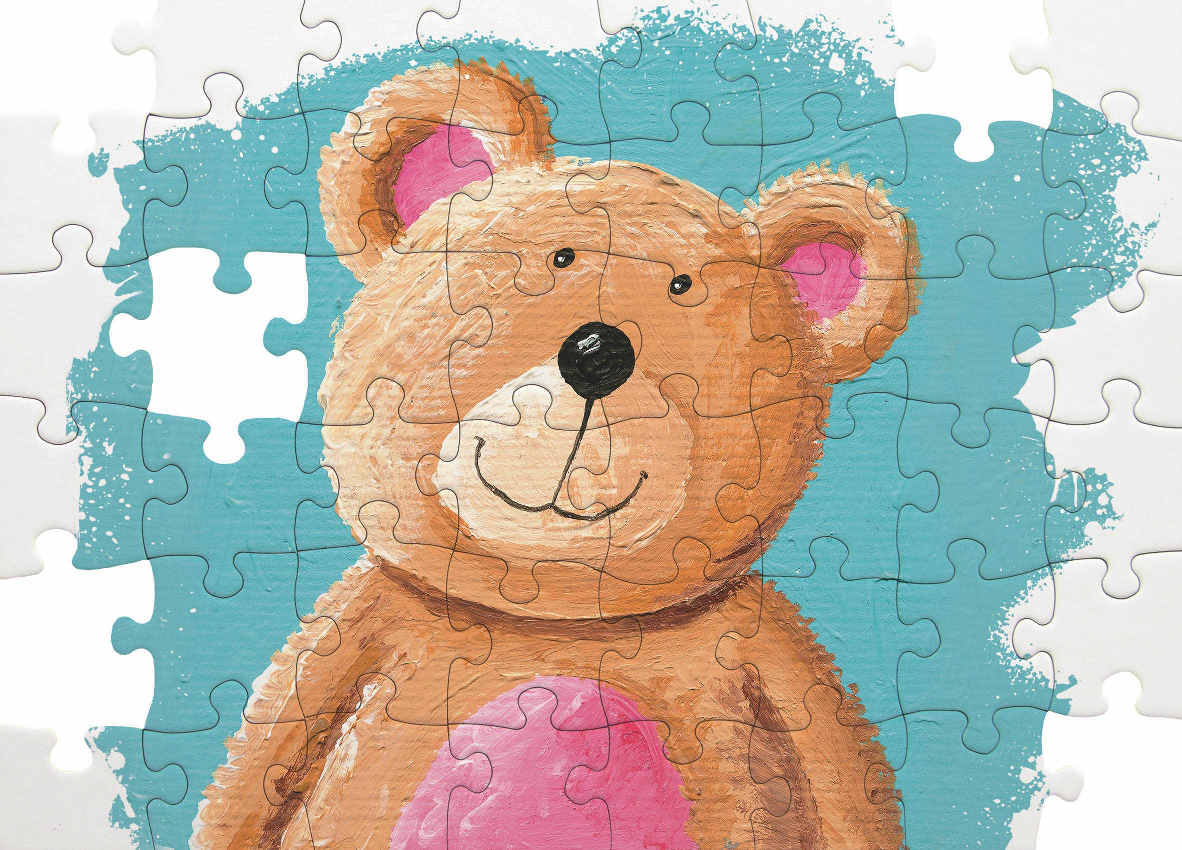 Blanko-Puzzle zum Bemalen, DIN A4