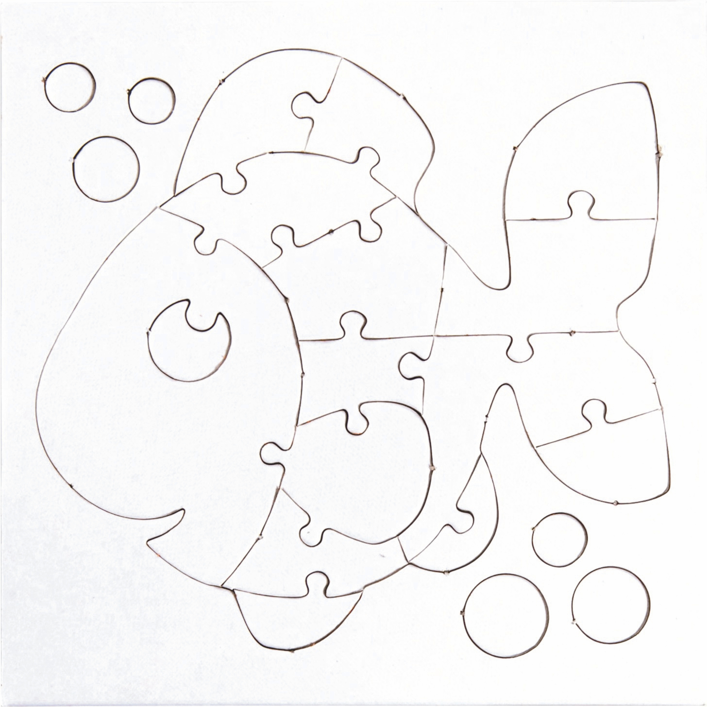 Mini-Puzzle zum Bemalen, 10 Stück, Fisch