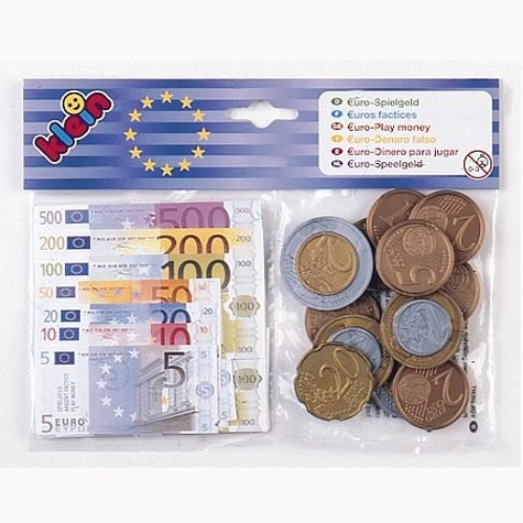 Euro-Geld mit Kopfkarte, im Beutel