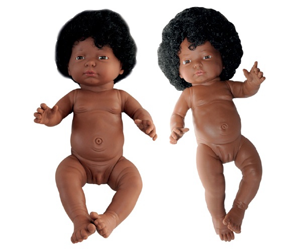 Babypuppe dunkelhäutig 42 cm