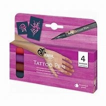 TattooPen, 4 Stifte farb. sort.,