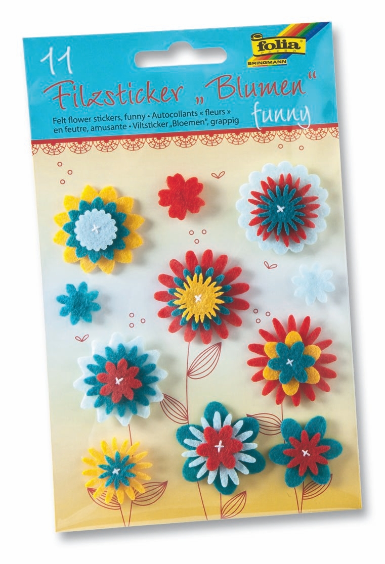 Filzsticker Blumen "Funny"