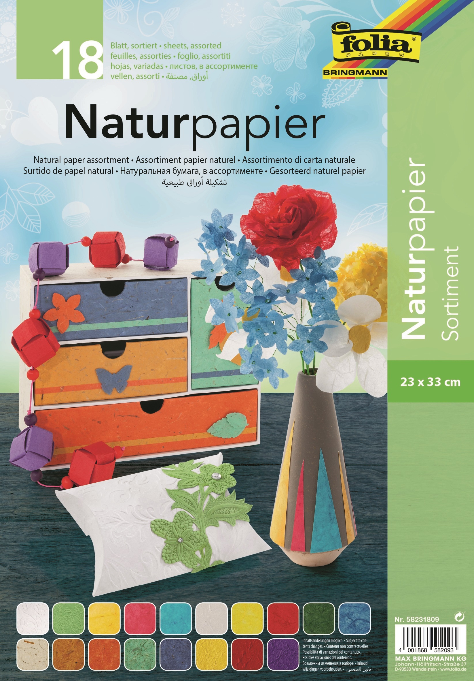 Naturpapier Sortimentspack 23x33 cm