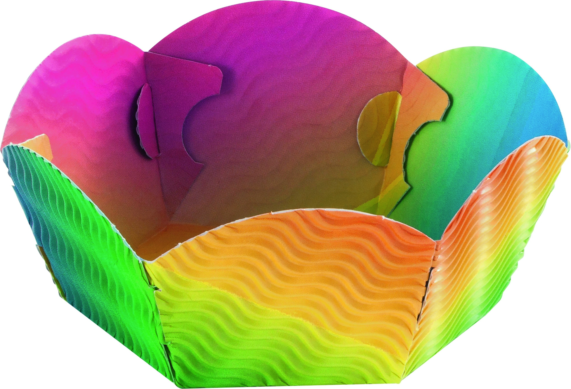 Osternester / Dekokörbchen 3D Welle 12 Stück