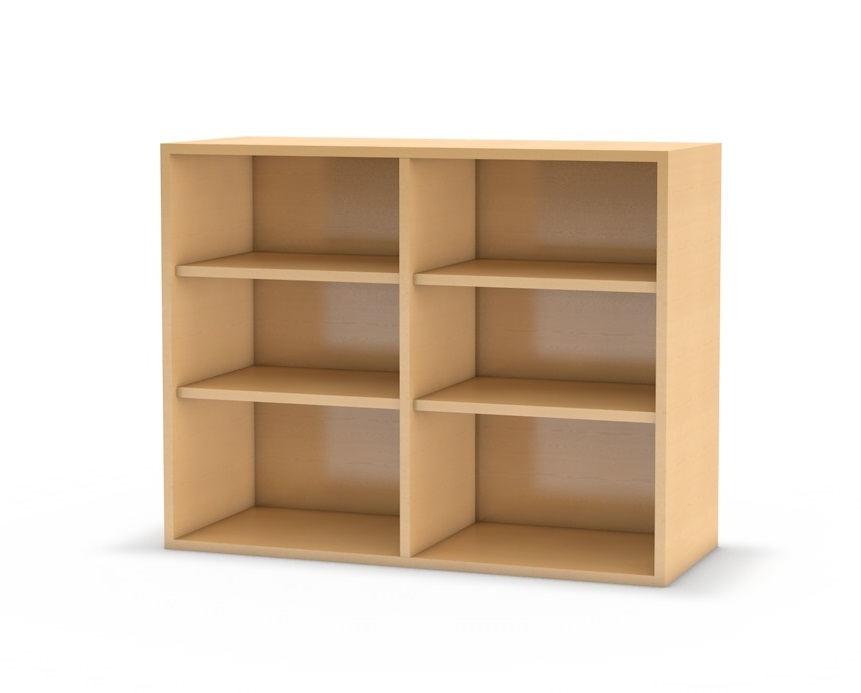 Aufsatzschrank, offen mit Mittelwand