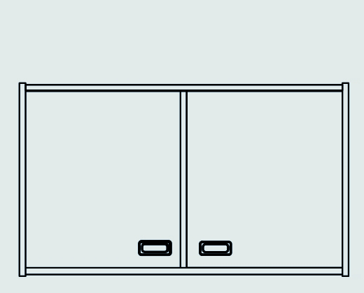 Aufsatzschrank mit Doppeltür B 102 cm