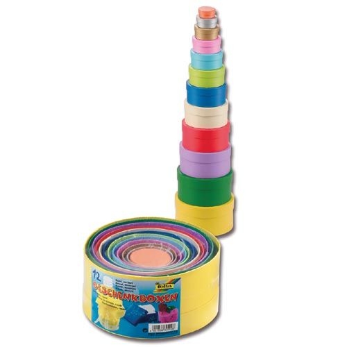 Geschenkboxen rund, 12 Stück