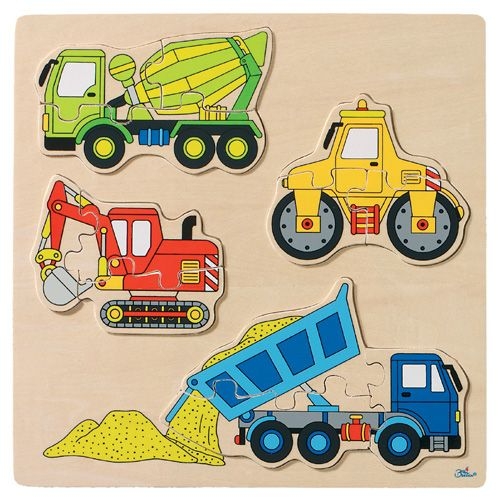 Einlegepuzzle "Baufahrzeuge", 12-teilig