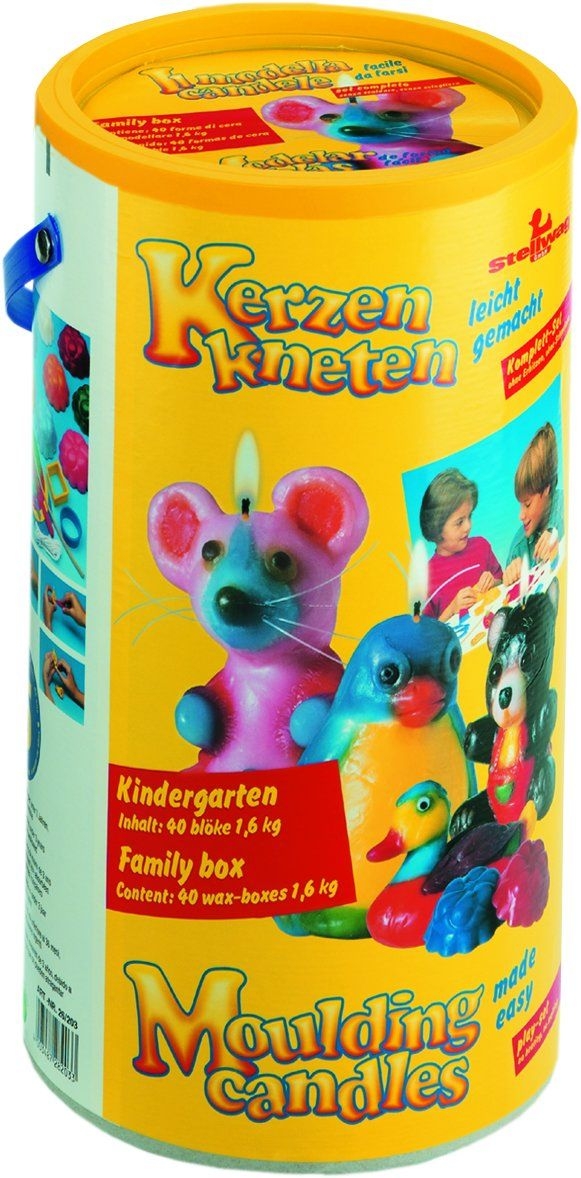 Kerzenkneten-Box 1,6 kg + Zubehör, Kindergartenbox