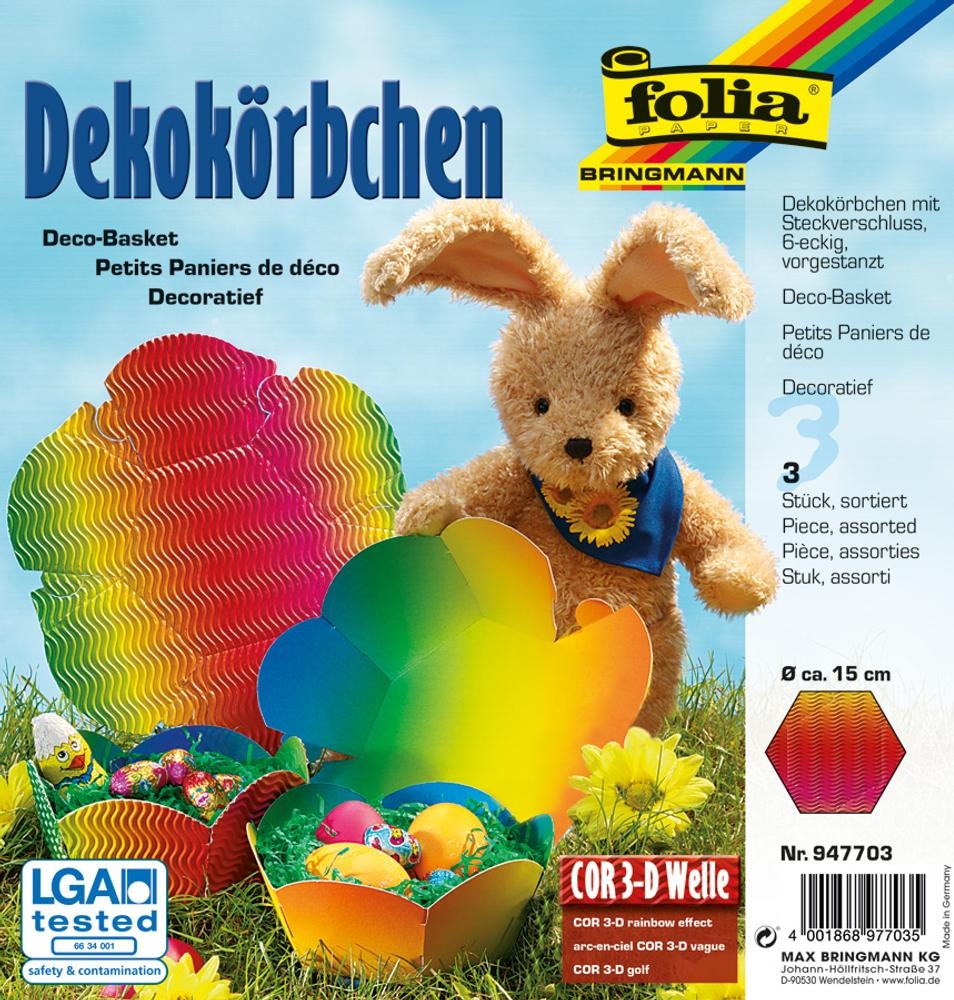 Osternester / Dekokörbchen aus Fotokarton 3 Stück