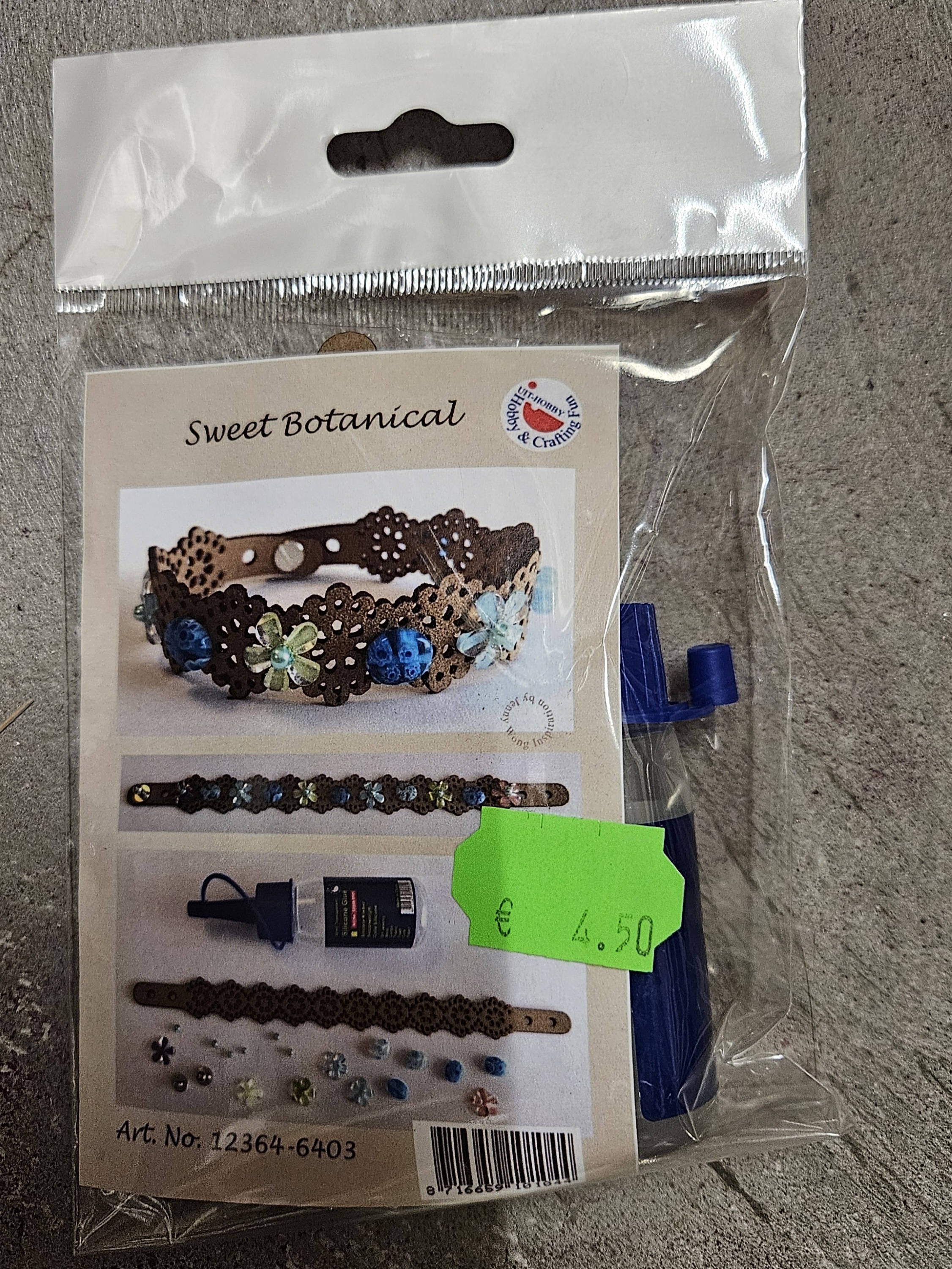Bastelset Armband "Sweet Botanical" blau