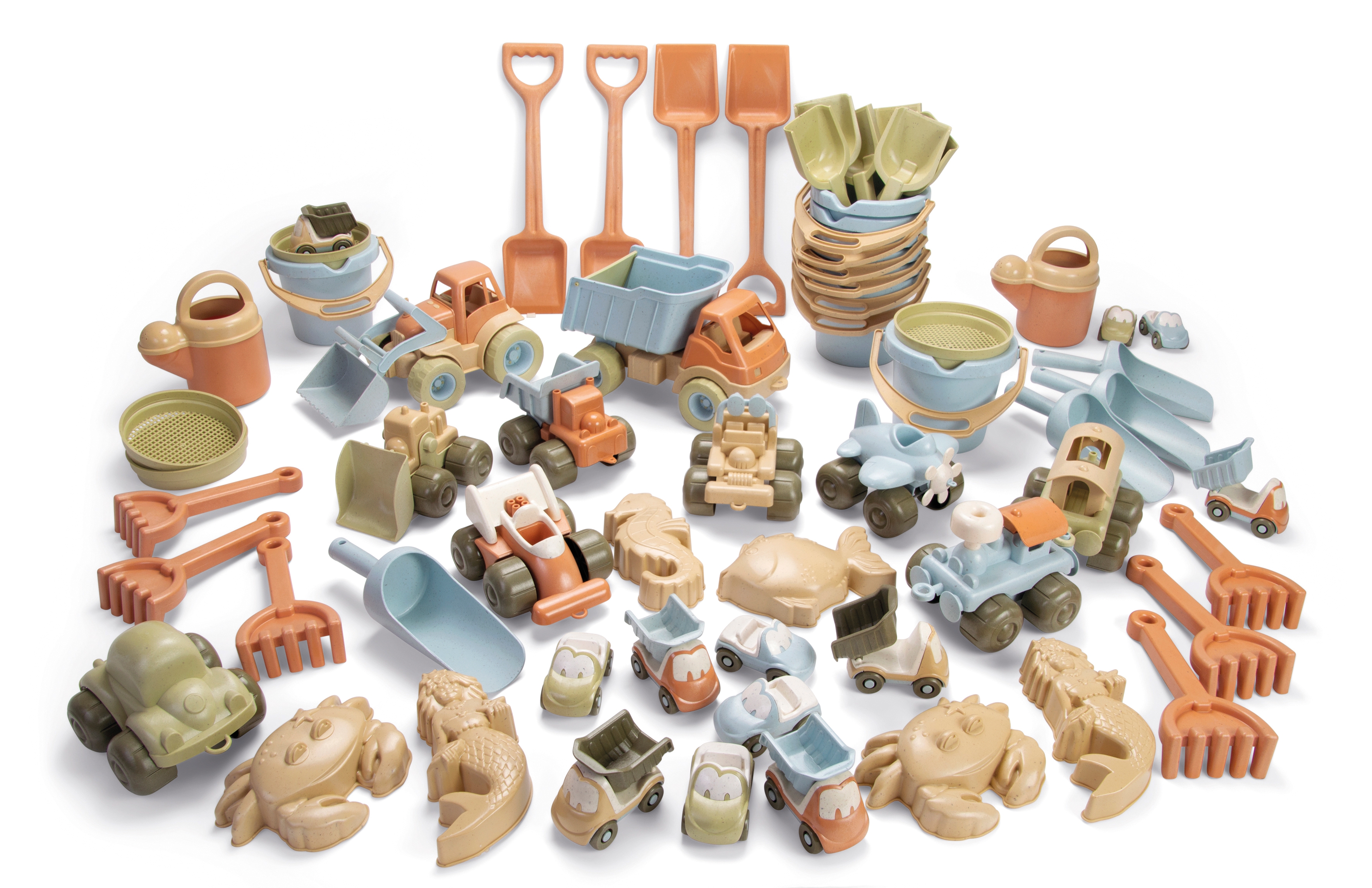 Dantoy BIO PLAST Sandset mit Fahrzeugen