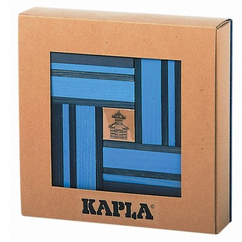 Kapla Kunstband mit 20 h-blauen & 20 blauen Plättc