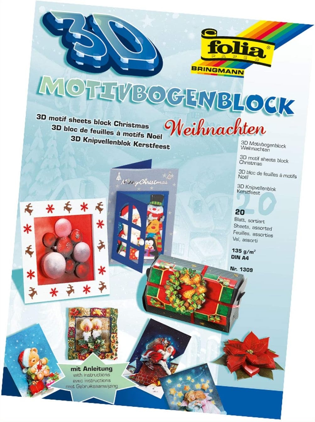 3D Motivbogenblock Weihnachten