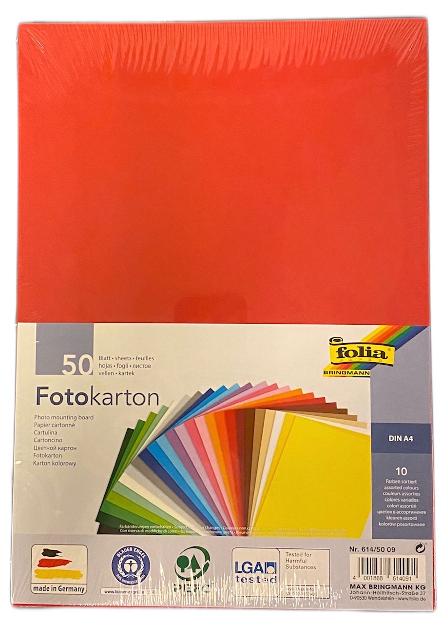 Fotokarton 300g/qm  A4 50 Blatt