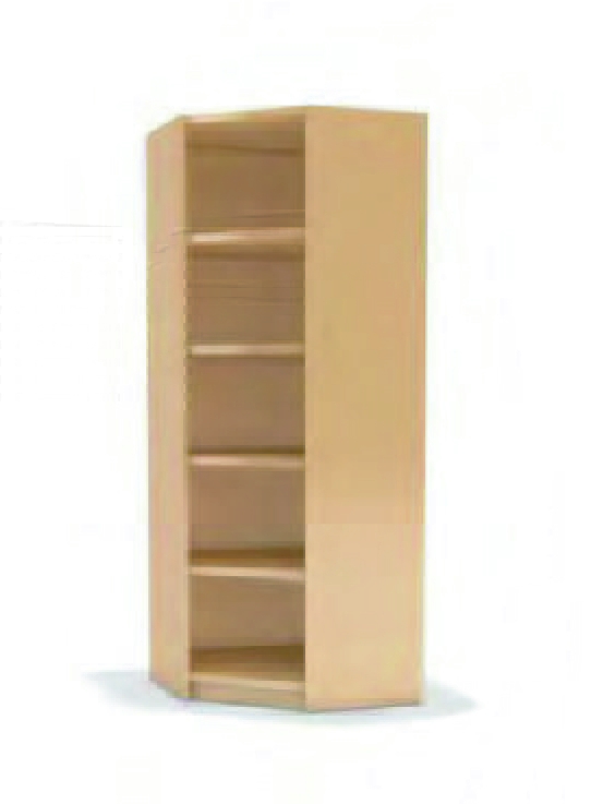 Hochschrank Inneneckregal 69 x180 x 69 cm