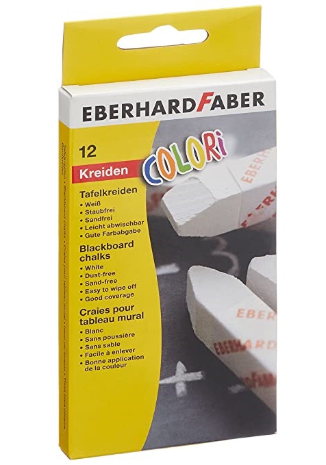 Tafelkreiden 12 Stück, weiß