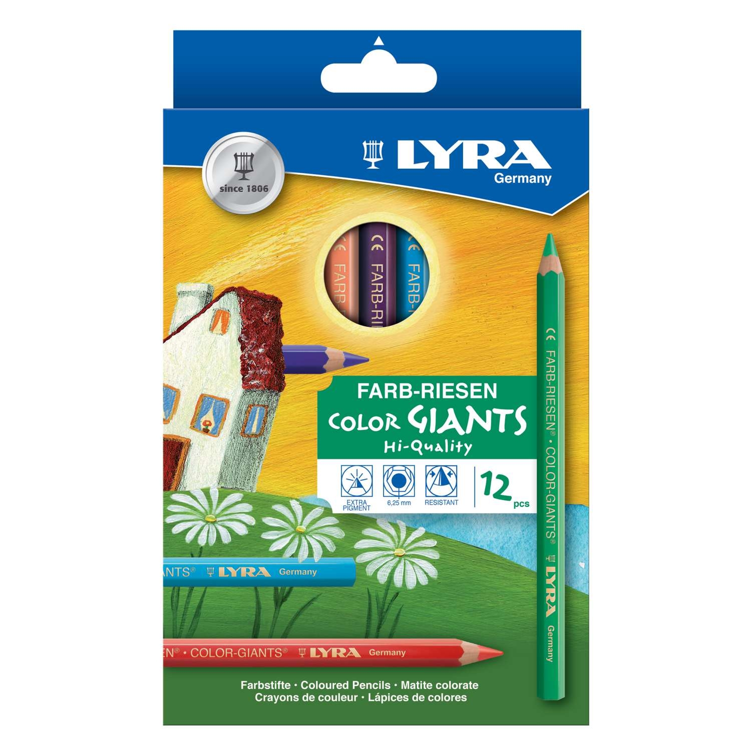 12 Lyra Farb­Riesen, farbig sortiert