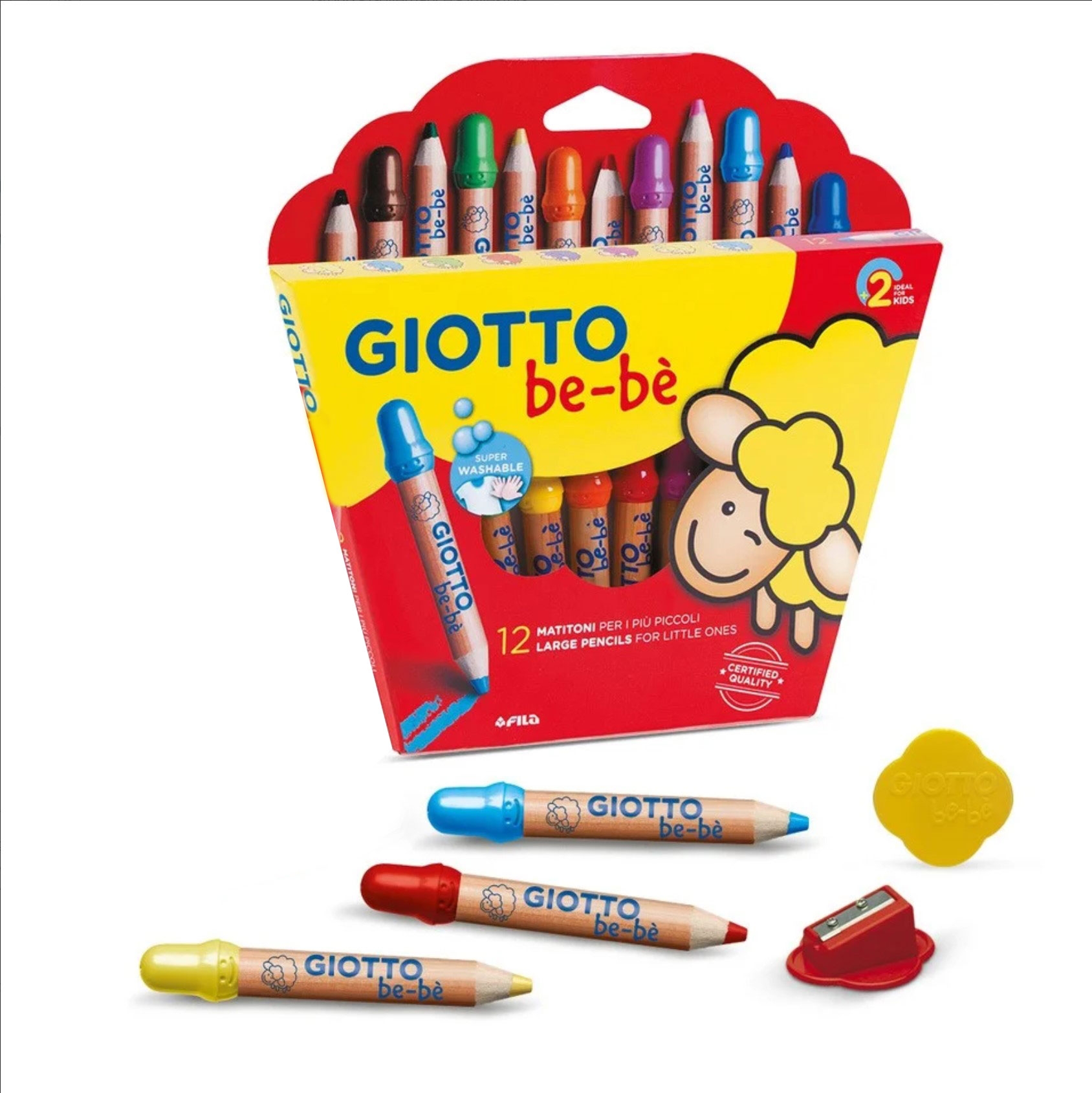 GIOTTO be-bè Jumbo Buntstifte für Kinder,12er Set