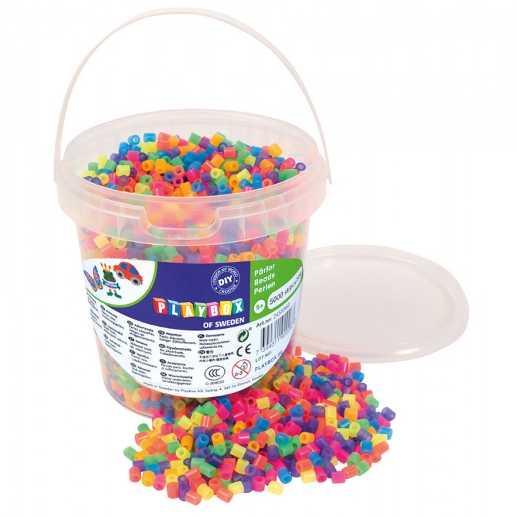 Bügelperlen Neon-Mix 5000 Stück