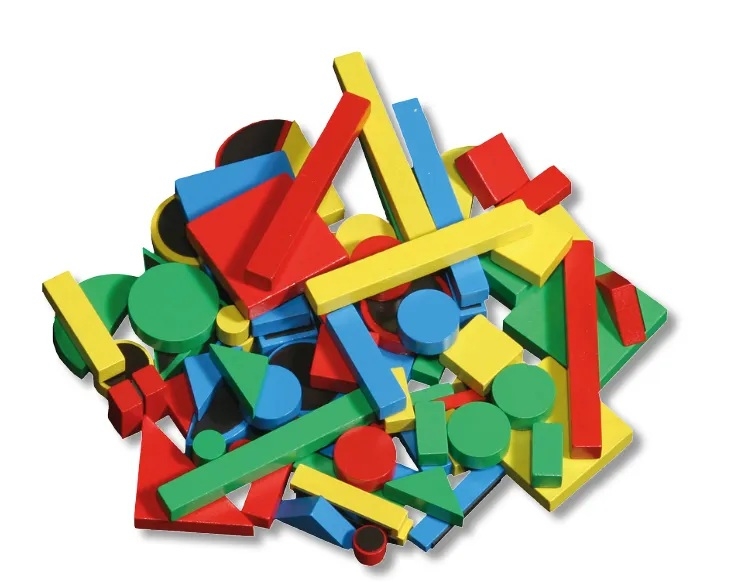 Magnetische Holzklötzchen, 80 Teile