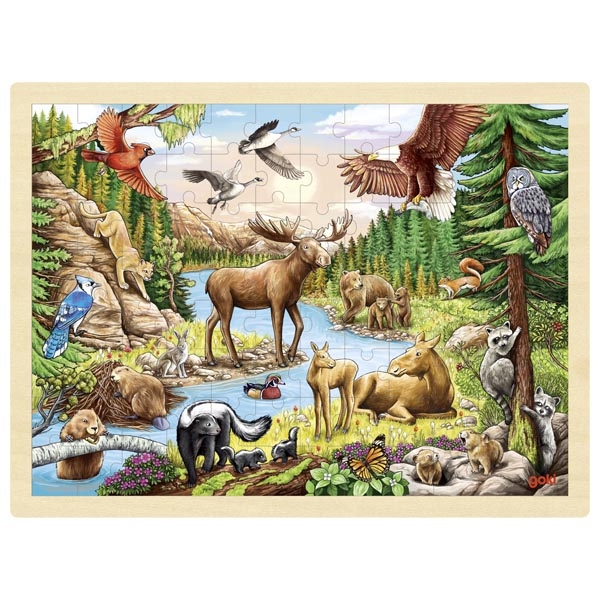 Einlegepuzzle Nordamerikanische Wildnis